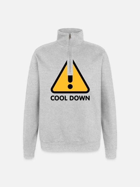 Cool down - Quarter-Zip-Sweatshirt - Grau meliert