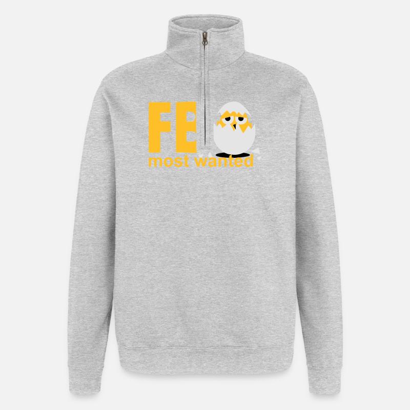 most wanted chick egg - Quarter-Zip Sweatshirt - heather grey
