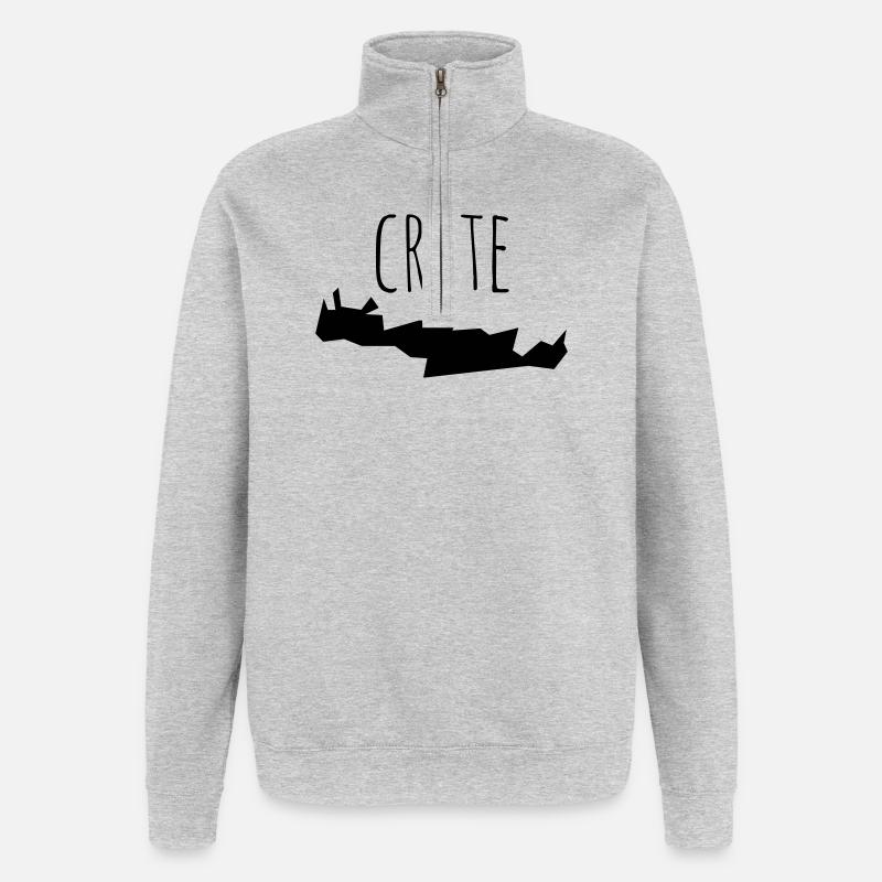 crete - Quarter-Zip Sweatshirt - heather grey