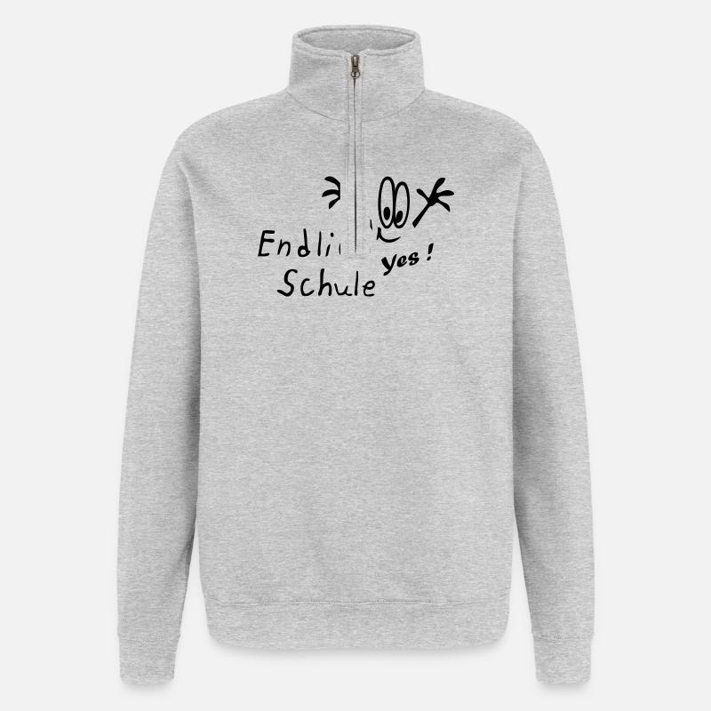 Schule - Quarter-Zip Sweatshirt - heather grey