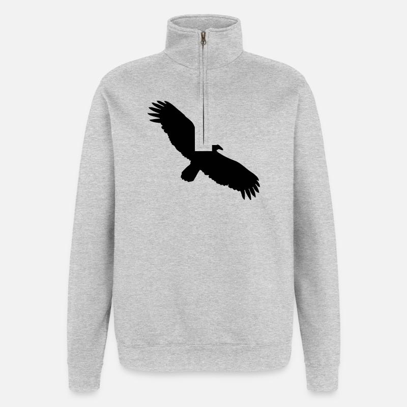 Condor - Sweat à zip 1/4 - gris chiné