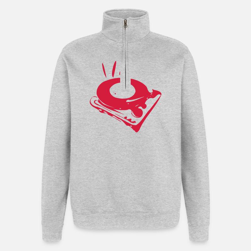 Vinyl ... - Quarter-Zip-Sweatshirt - Grau meliert