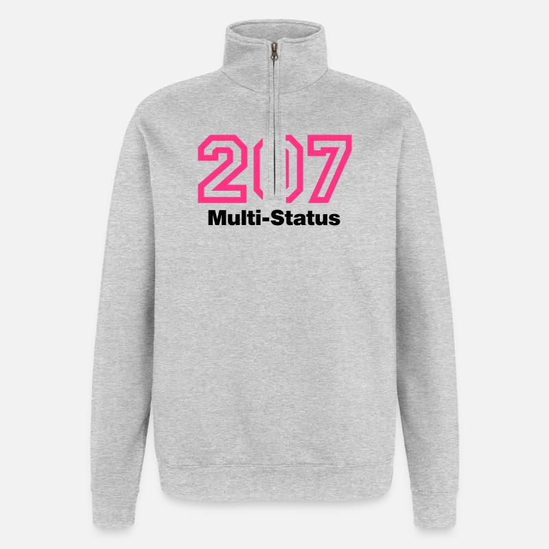 Error 207 Multi-Status - Quarter-Zip-Sweatshirt - Grau meliert