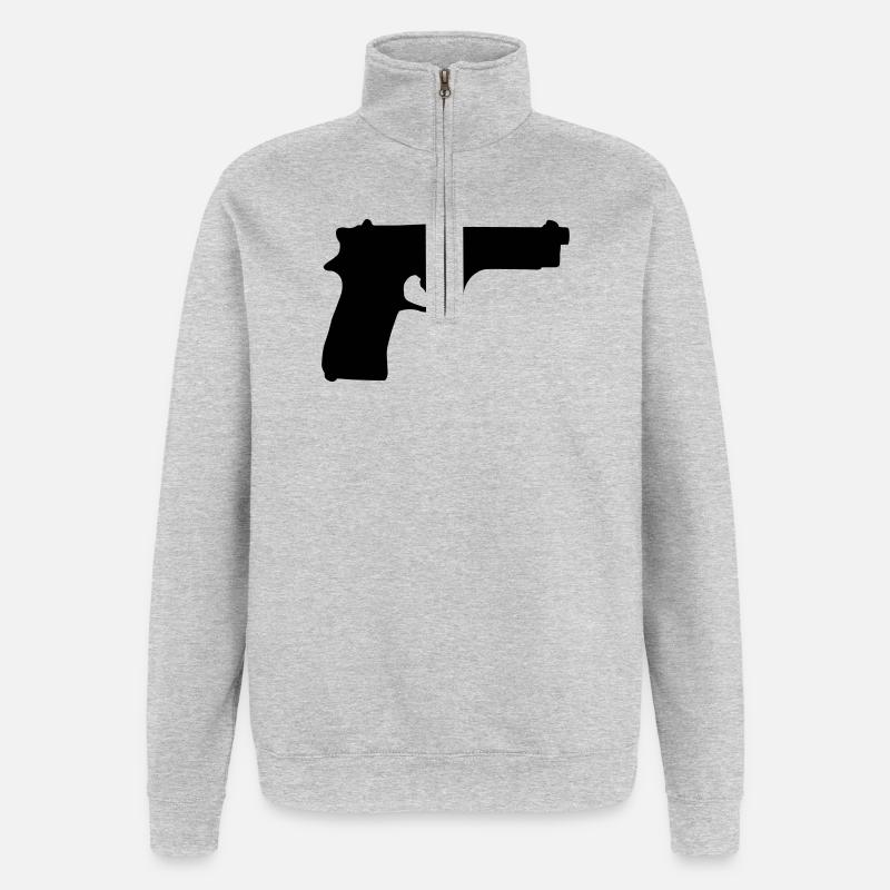 Gun - Quarter-Zip Sweatshirt - heather grey