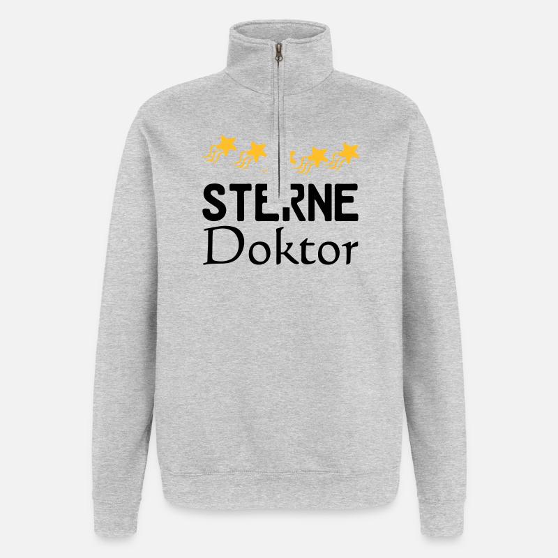 Sterne Doktor Geschenk - Quarter-Zip-Sweatshirt - Grau meliert