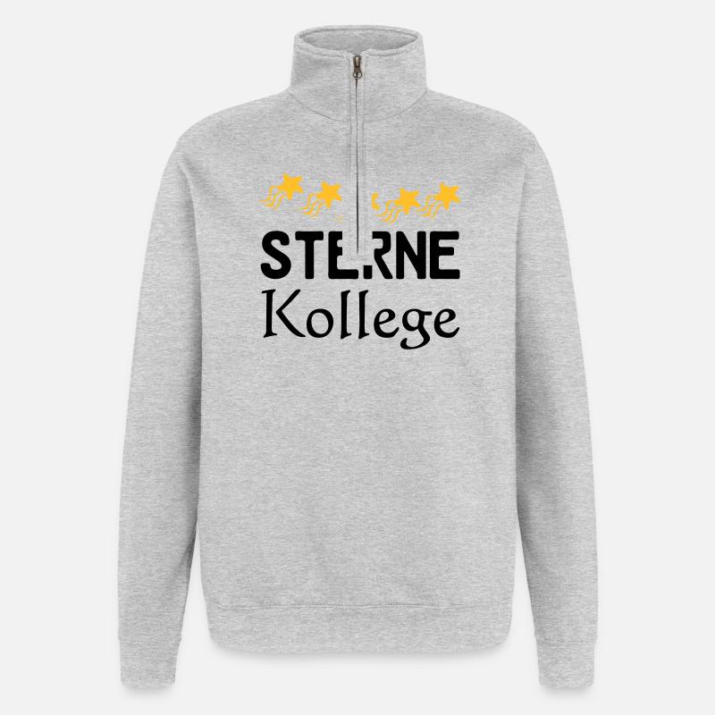 Sterne Kollege Geschenk - Quarter-Zip-Sweatshirt - Grau meliert