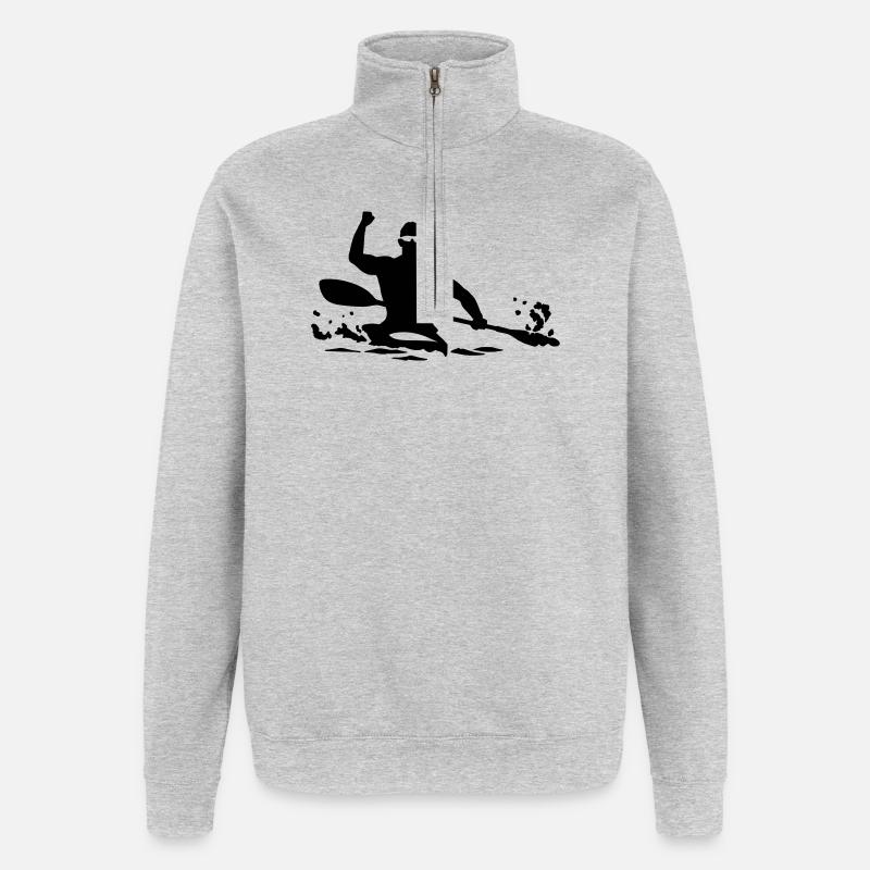 Kayak - Sweat à zip 1/4 - gris chiné