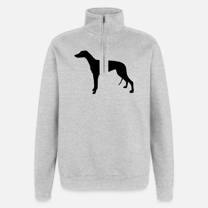Greyhound - Sweat à zip 1/4 - gris chiné