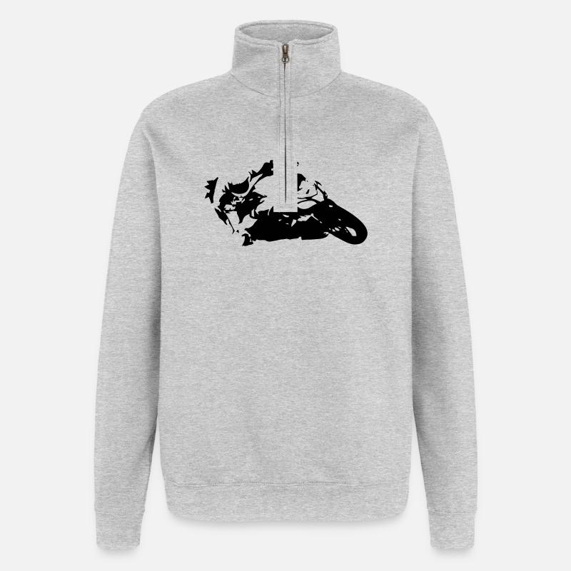 Tuono - Quarter-Zip-Sweatshirt - Grau meliert