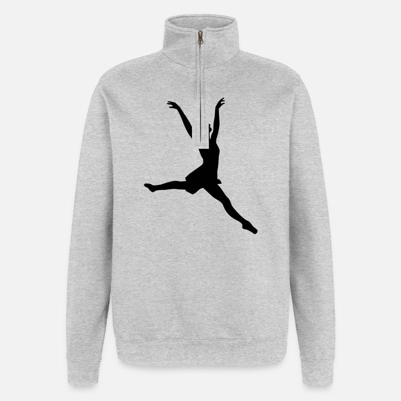 Danseur - Sweat à zip 1/4 - gris chiné