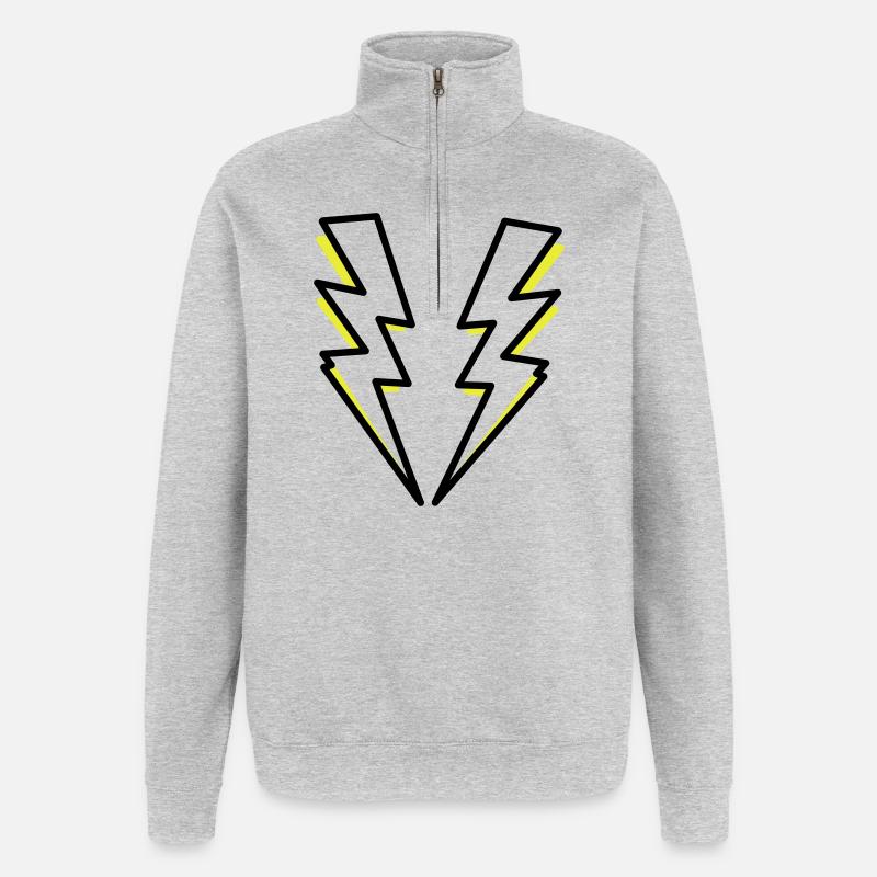 Lightning flash lighting - Quarter-Zip Sweatshirt - heather grey