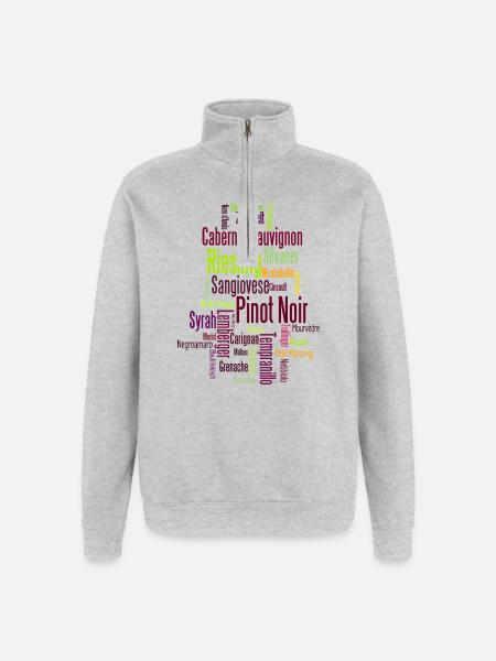 Rebsorten Mixed - Quarter-Zip-Sweatshirt - Grau meliert