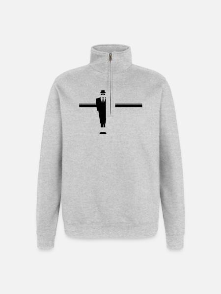 table soccer - Quarter-Zip Sweatshirt - heather grey