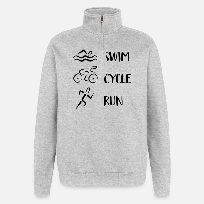 Triathlon - Quarter-Zip Sweatshirt - heather grey