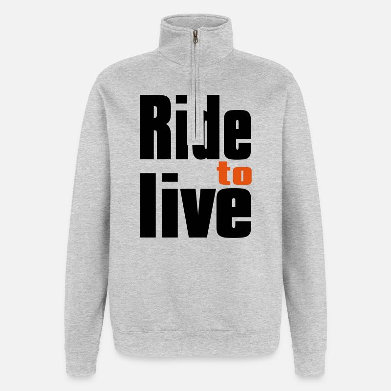 Bikers - Quarter-Zip Sweatshirt - heather grey