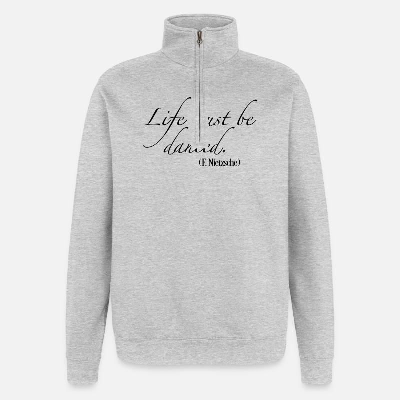 Danse - Sweat à zip 1/4 - gris chiné
