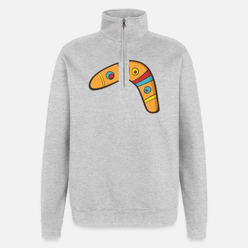 boomerang - Quarter-Zip Sweatshirt - heather grey