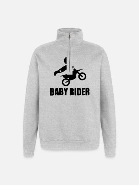 Baby Rider  - Quarter-Zip-Sweatshirt - Grau meliert