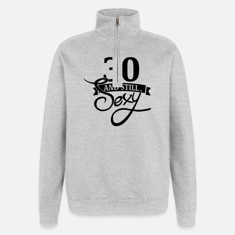30 et toujours sexy - Sweat à zip 1/4 - gris chiné