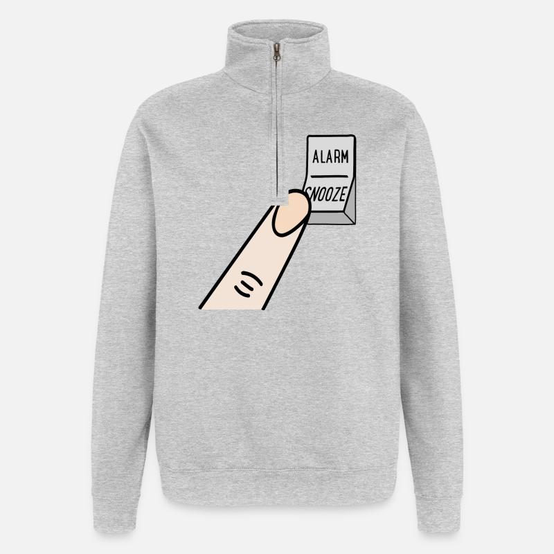 schlafen - Quarter-Zip-Sweatshirt - Grau meliert