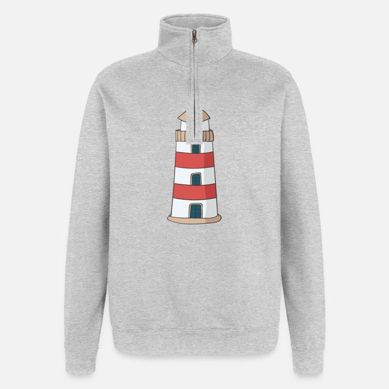 lighthouse - Quarter-Zip Sweatshirt - heather grey