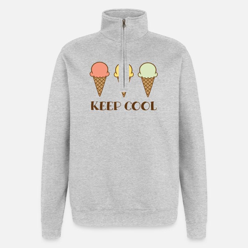 Keep cool - Quarter-Zip Sweatshirt - heather grey