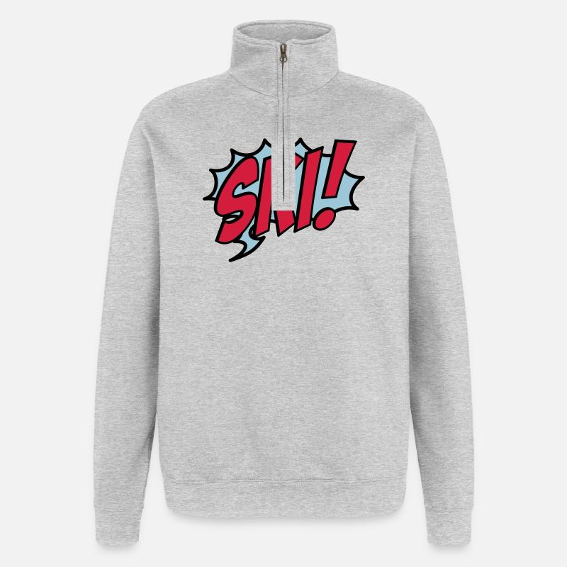 ski - Quarter-Zip Sweatshirt - heather grey
