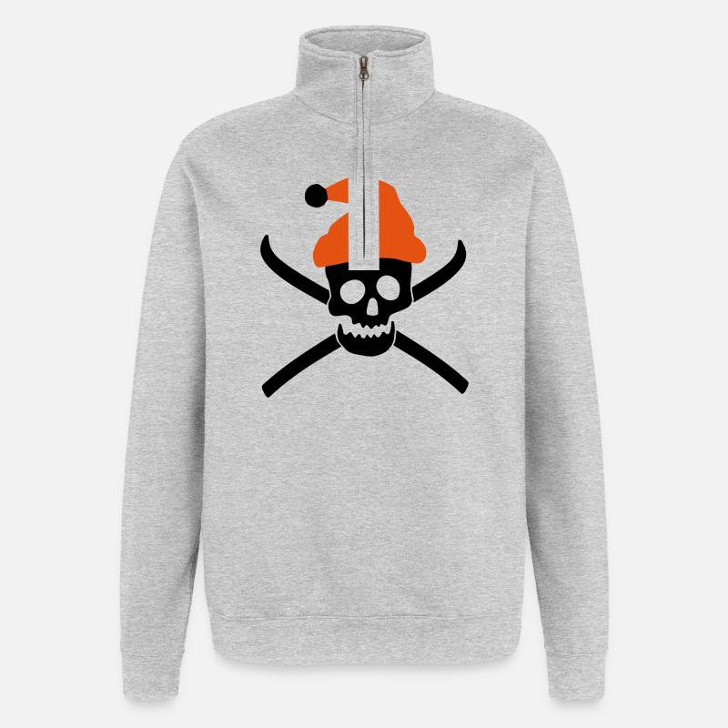 Ski - Sweat à zip 1/4 - gris chiné