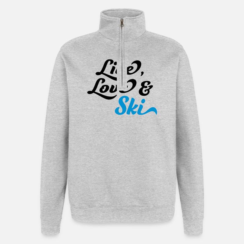 Ski - Sweat à zip 1/4 - gris chiné