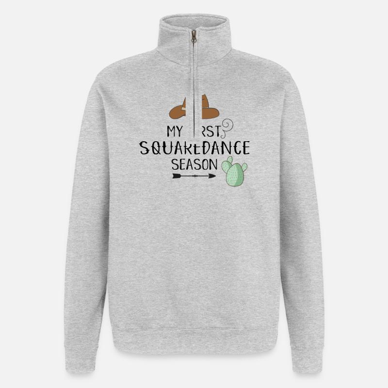 Square Dance - Quarter-Zip-Sweatshirt - Grau meliert