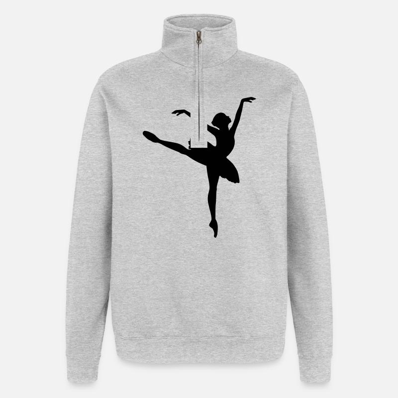 Ballet Dancer - Quarter-Zip Sweatshirt - heather grey