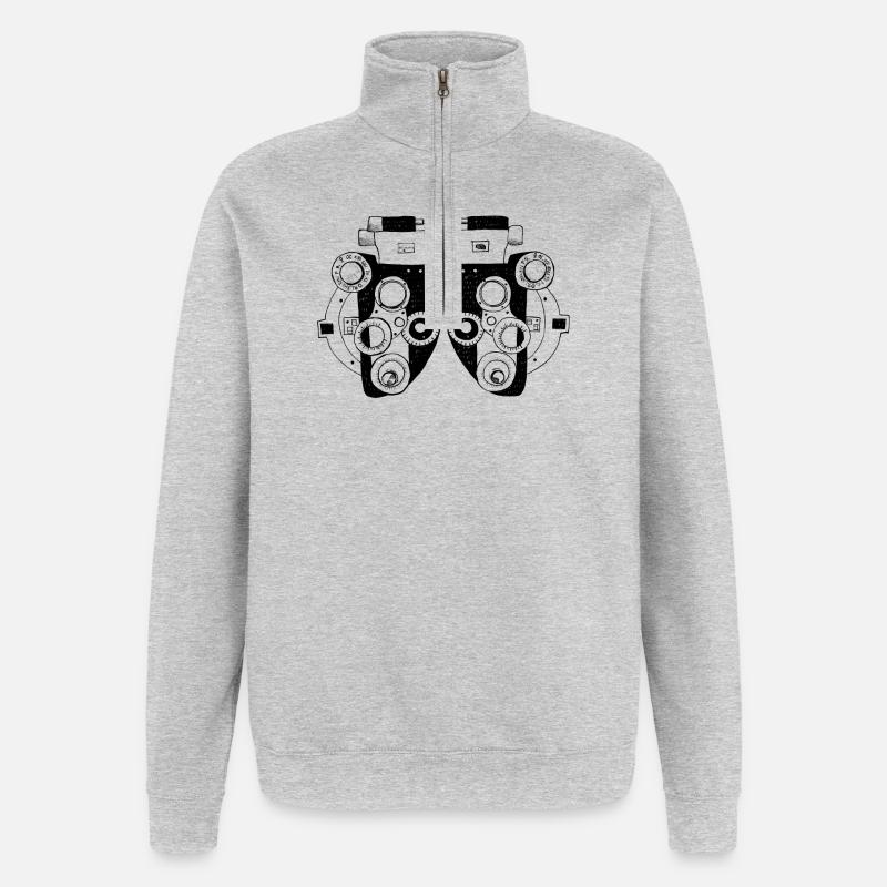 Phoropter - Sweat à zip 1/4 - gris chiné