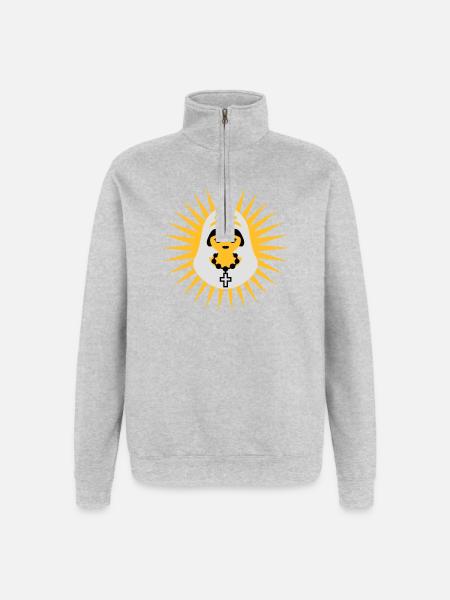 Braut - Quarter-Zip-Sweatshirt - Grau meliert