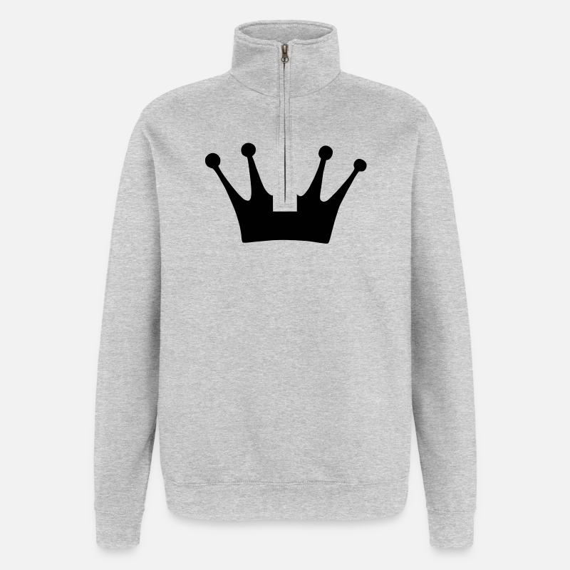 Krone - Quarter-Zip-Sweatshirt - Grau meliert
