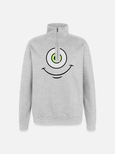 Mike - Quarter-Zip-Sweatshirt - Grau meliert