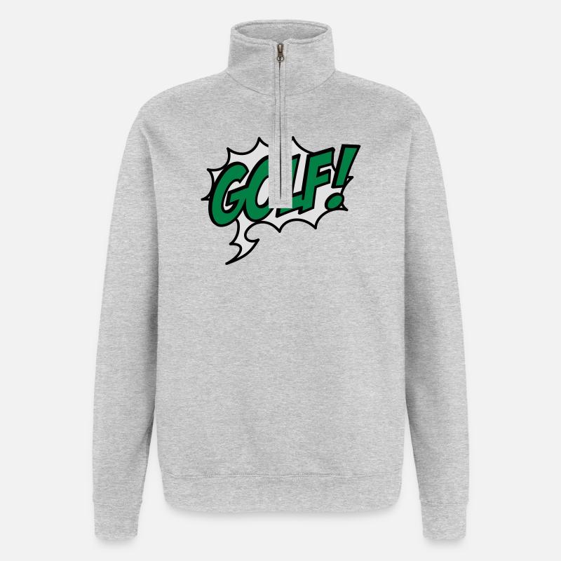 2541614 15928109 de golf - Sweat à zip 1/4 - gris chiné