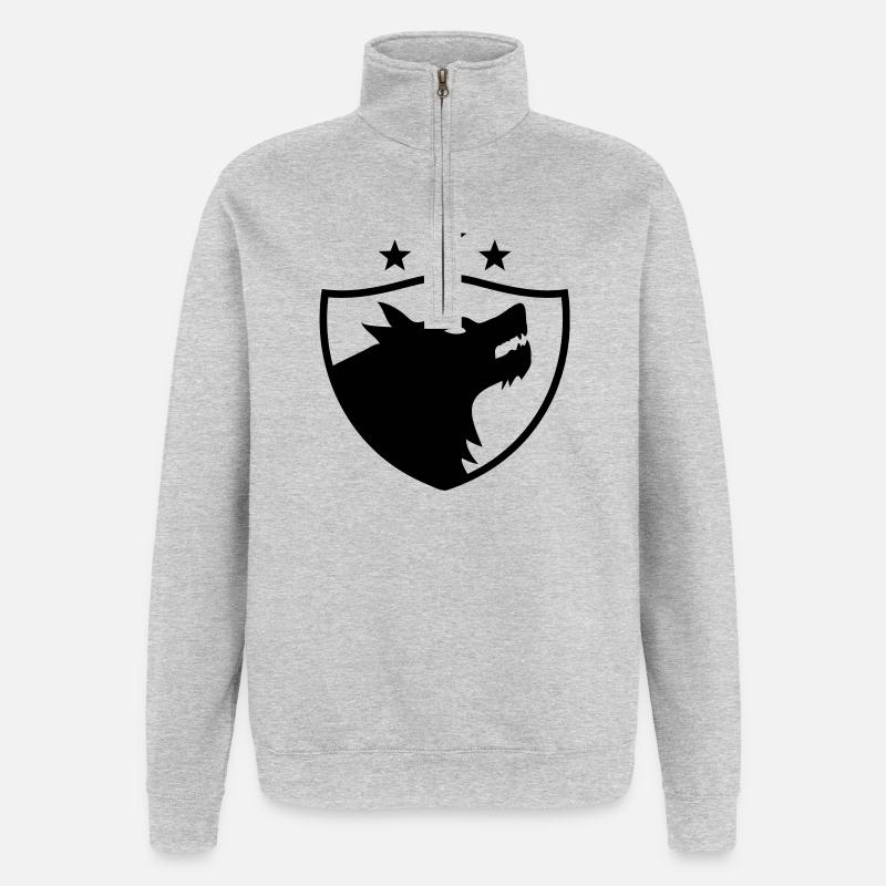 Guides - Sweat à zip 1/4 - gris chiné