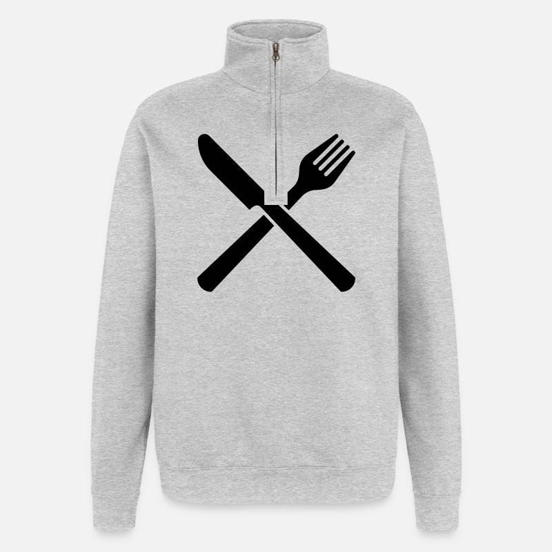 6254398 118120591 manger - Sweat à zip 1/4 - gris chiné