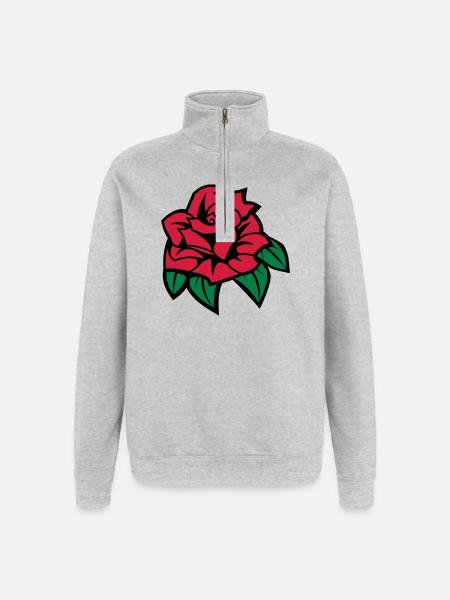6254398 135433816 Rose - Quarter-Zip Sweatshirt - heather grey