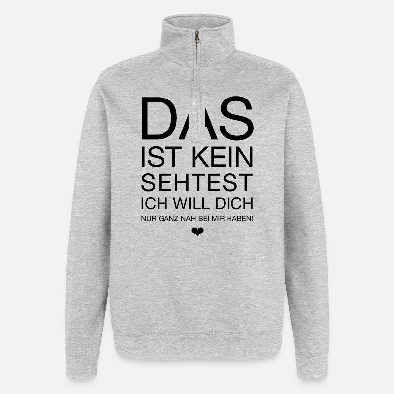 this is not a sehtest - Quarter-Zip Sweatshirt - heather grey