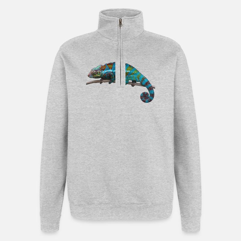 Chamäleon - Quarter-Zip-Sweatshirt - Grau meliert