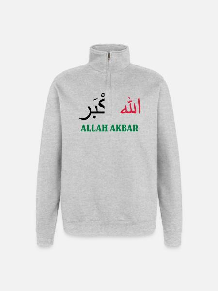 Allah Akbar - Quarter-Zip Sweatshirt - heather grey