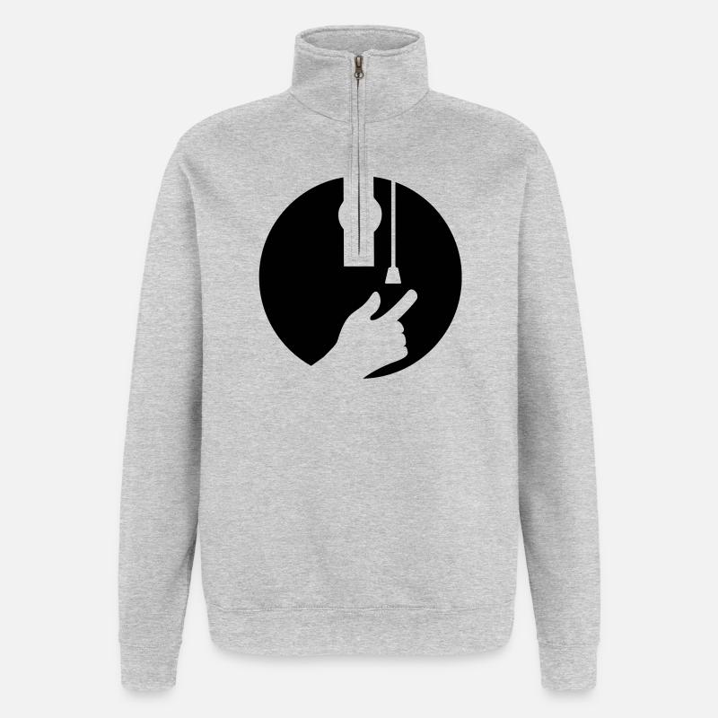 off light - Quarter-Zip Sweatshirt - heather grey