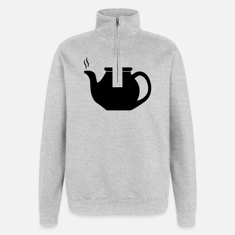 teapot - Quarter-Zip Sweatshirt - heather grey