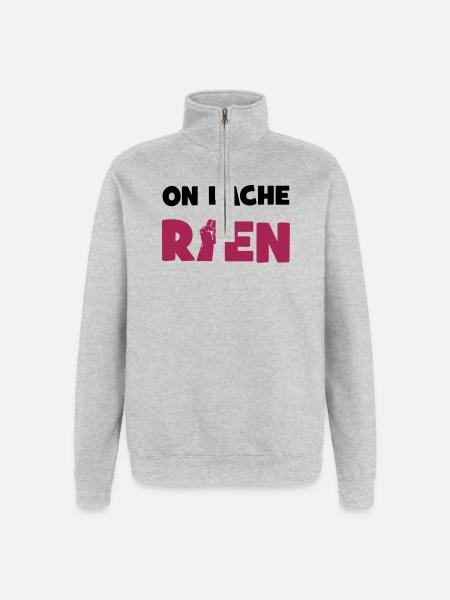 We loose nothing! - Quarter-Zip Sweatshirt - heather grey