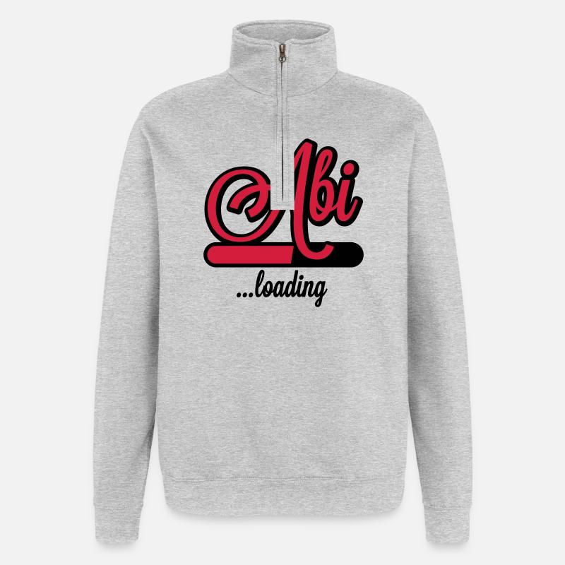 Abi loading - Quarter-Zip-Sweatshirt - Grau meliert