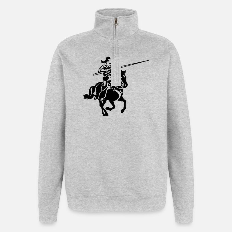 ritter - Sweat à zip 1/4 - gris chiné