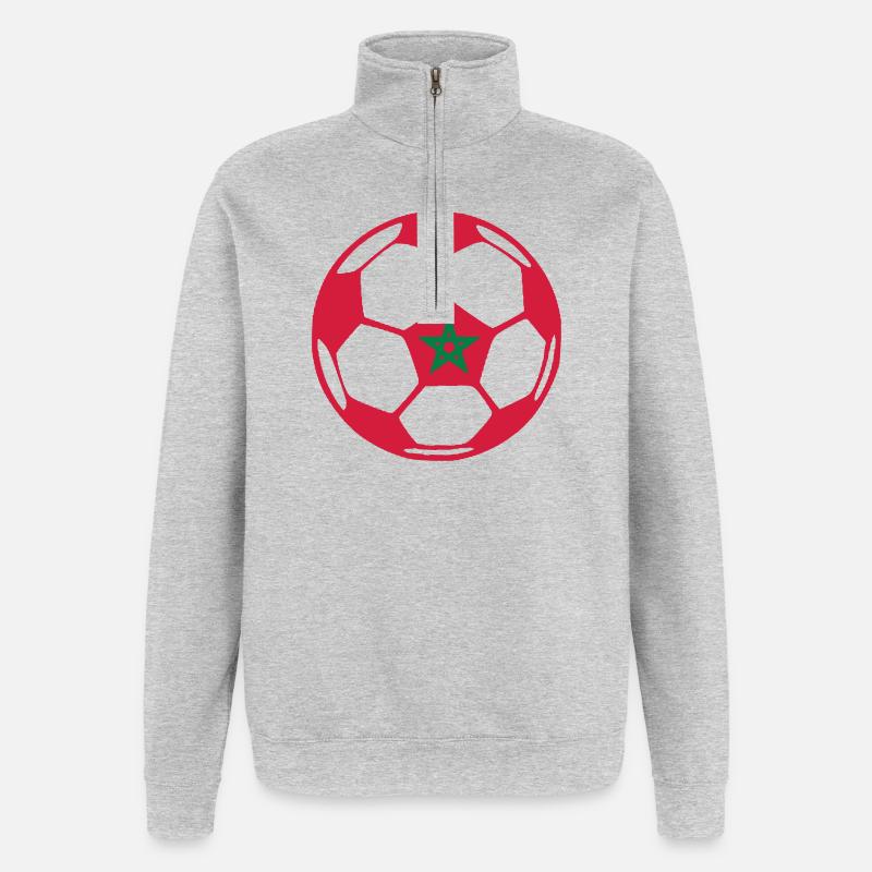 ballMOROCCO - Sweat à zip 1/4 - gris chiné
