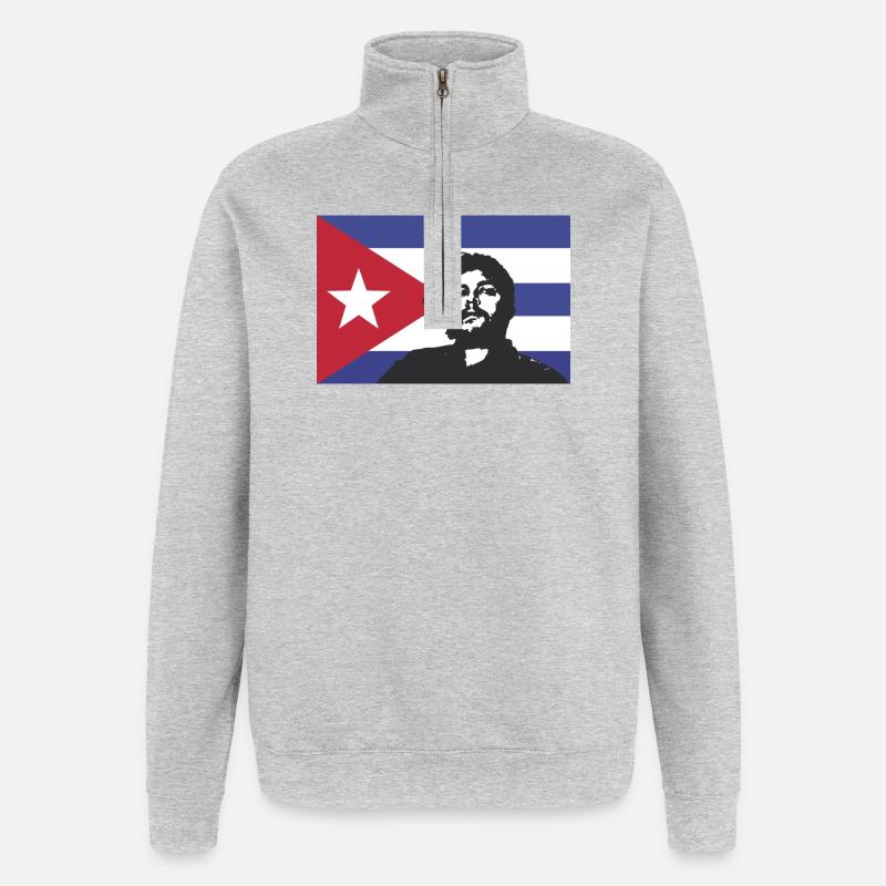Che Guevara - Quarter-Zip-Sweatshirt - Grau meliert