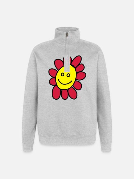 I am a flower - Quarter-Zip Sweatshirt - heather grey